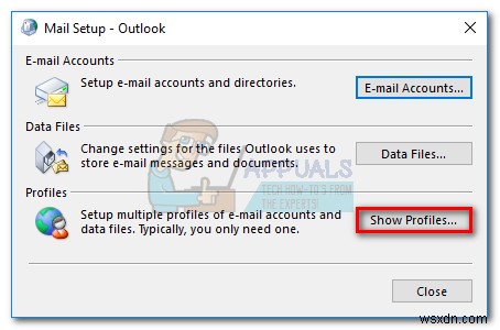 แก้ไข:Outlook ค้างอยู่ในการประมวลผล