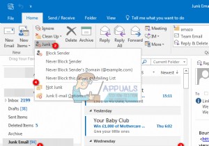 วิธีหยุด Outlook 2016 จากการย้ายอีเมลไปยังโฟลเดอร์ขยะหรือสแปม 