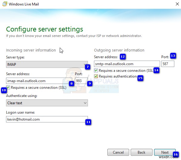 แก้ไข:ข้อผิดพลาดเซิร์ฟเวอร์ Windows Live Mail 3202  0x8DE00005  