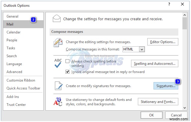 วิธีเพิ่ม/เปลี่ยนลายเซ็นใน Outlook 2013/2016 และ 365 