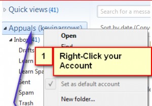 วิธีเปลี่ยนการตั้งค่าอีเมลใน Windows Live Mail 