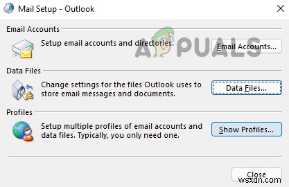 วิธีแก้ไข “(0x8004010F):ไม่สามารถเข้าถึงไฟล์ข้อมูล Outlook” บน Windows 