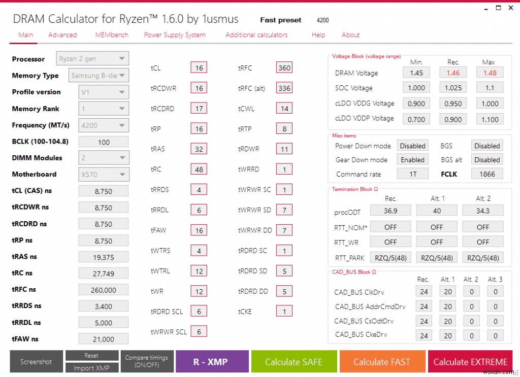 วิธีโอเวอร์คล็อก RAM สำหรับ Ryzen โดยใช้ Ryzen DRAM Calculator 