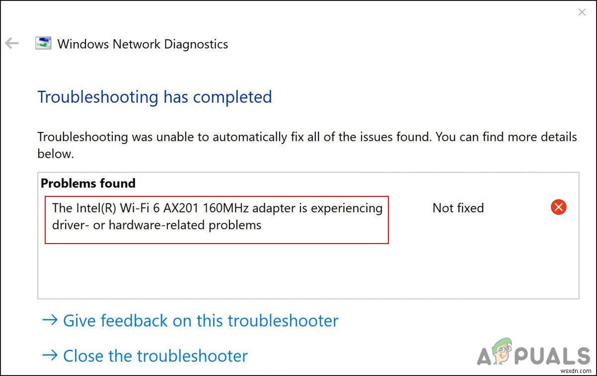 Intel(R) Wi-fi 6 AX201 160MHz ไม่ทำงาน? นี่คือการแก้ไข! 