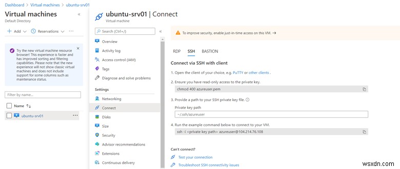 สร้างคู่คีย์ SSH ใน Microsoft Azure และเพิ่มไปยัง Ubuntu Server 