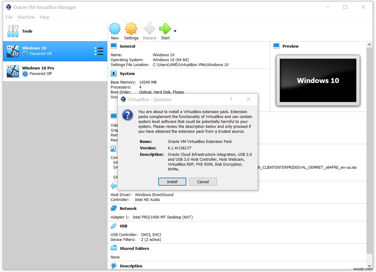 การเข้าถึง USB Flash Drive ใน Oracle VM VirtualBox 