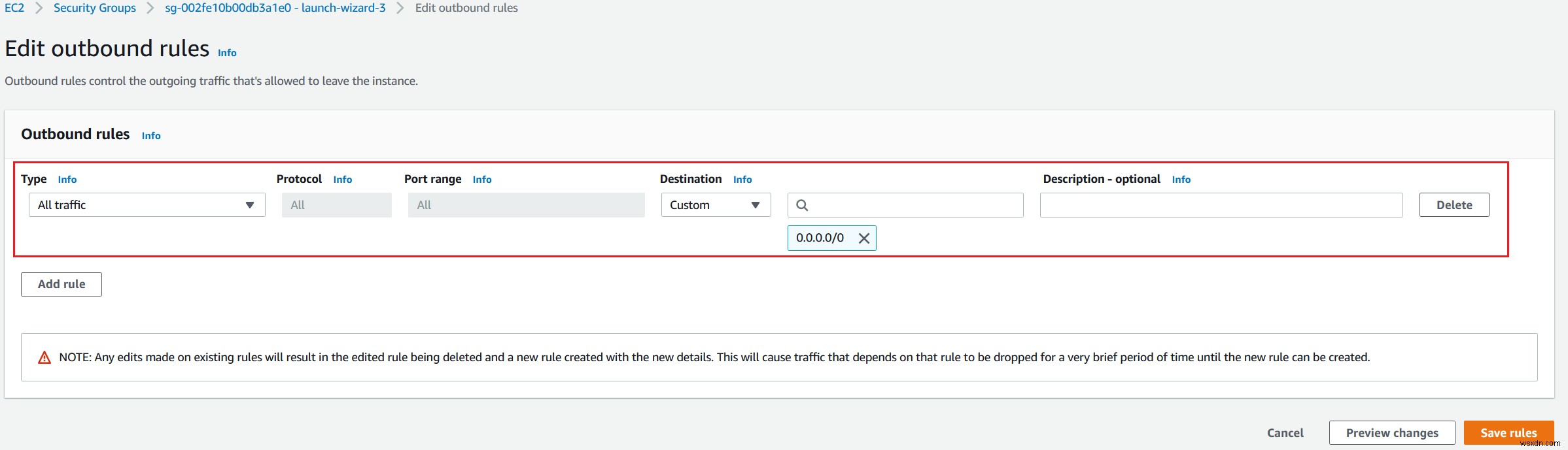 วิธีกำหนดค่ากฎความปลอดภัยในอินสแตนซ์ Amazon EC2