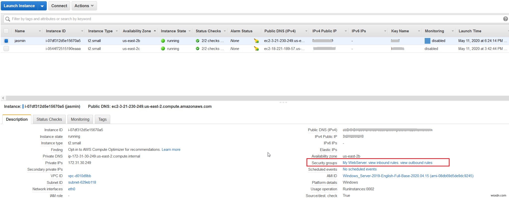 จะย้ายอินสแตนซ์ AWS EC2 ไปยังกลุ่มความปลอดภัยอื่นได้อย่างไร 