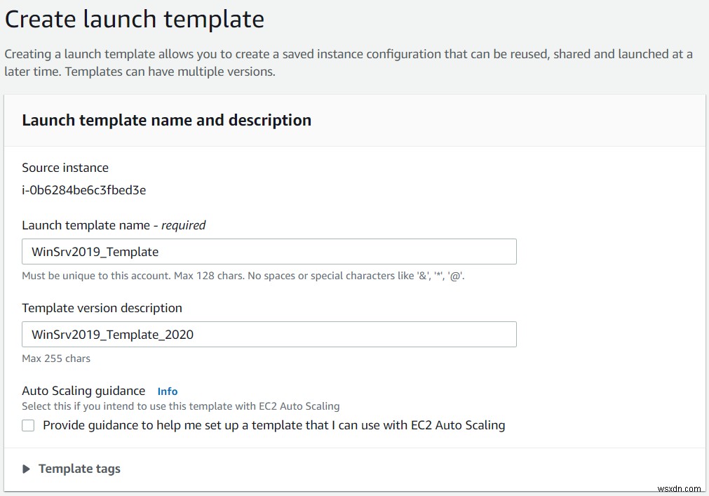 วิธีสร้างเทมเพลตจากอินสแตนซ์ Amazon EC2 