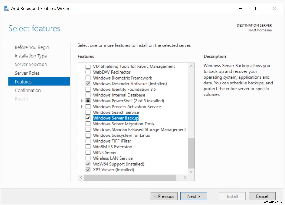 วิธีการสำรองและกู้คืนข้อมูลใน Windows Server 2019 