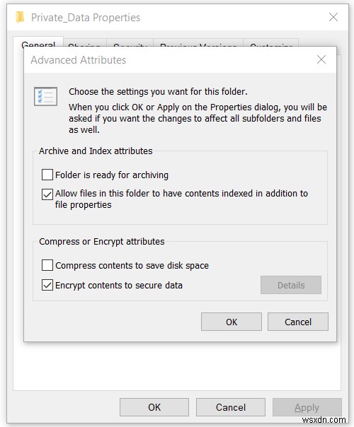 วิธีเข้ารหัสไฟล์และโฟลเดอร์ใน Windows 10 โดยใช้ Encrypting File System (EFS) 