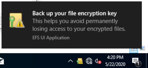 วิธีเข้ารหัสไฟล์และโฟลเดอร์ใน Windows 10 โดยใช้ Encrypting File System (EFS) 