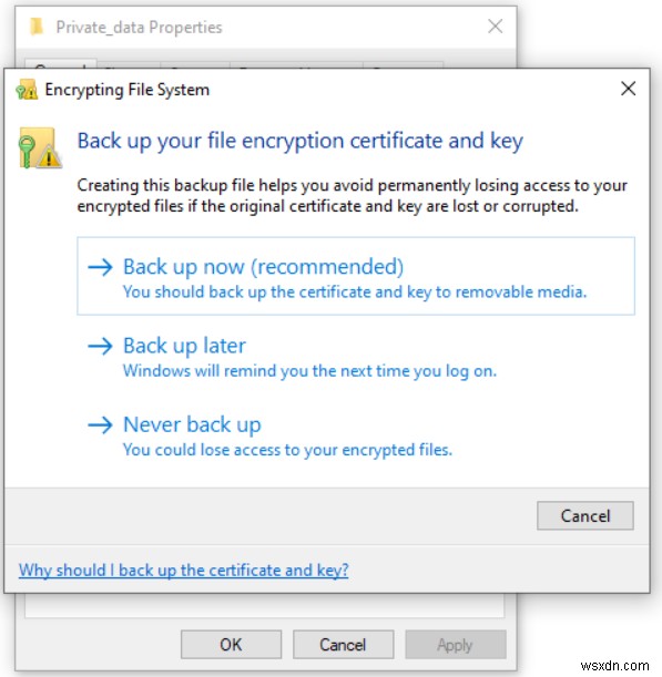 วิธีเข้ารหัสไฟล์และโฟลเดอร์ใน Windows 10 โดยใช้ Encrypting File System (EFS) 