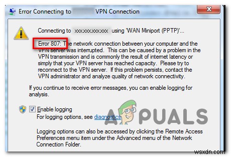 จะแก้ไขข้อผิดพลาด VPN 807 บน Windows ได้อย่างไร? 