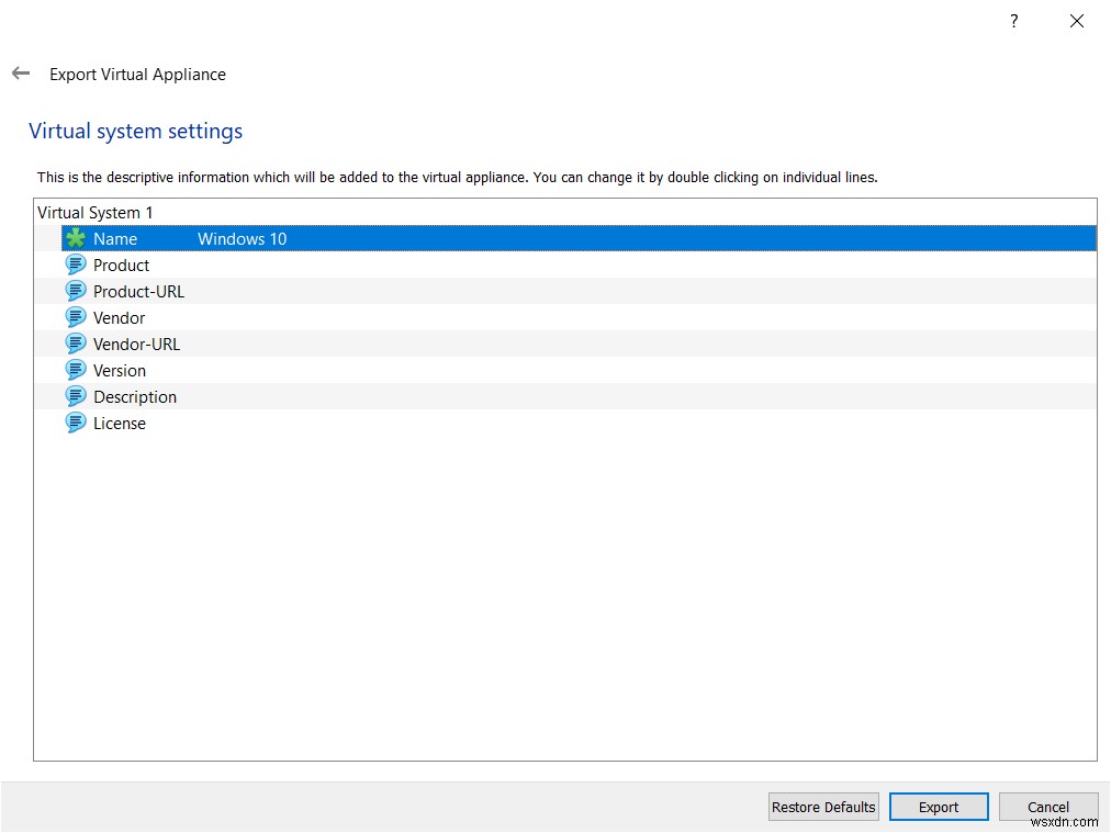 ส่งออกเครื่องเสมือนเป็นไฟล์ OVA ใน Oracle VM VirtualBox 