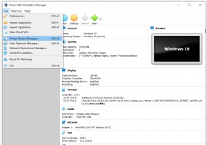 การใช้ Virtual Media Manager ใน Oracle VM VirtualBox 