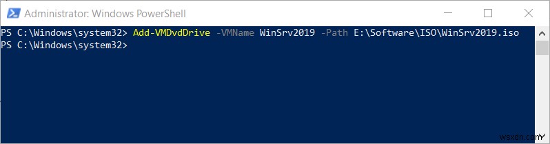 การสร้างเครื่องเสมือนใน Hyper-V 2019 โดยใช้ PowerShell 