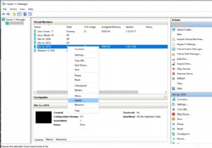 การส่งออกและนำเข้าเครื่องเสมือนใน Hyper-V 2019 
