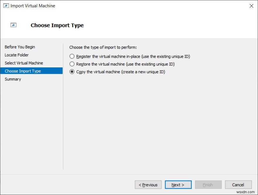 การส่งออกและนำเข้าเครื่องเสมือนใน Hyper-V 2019 