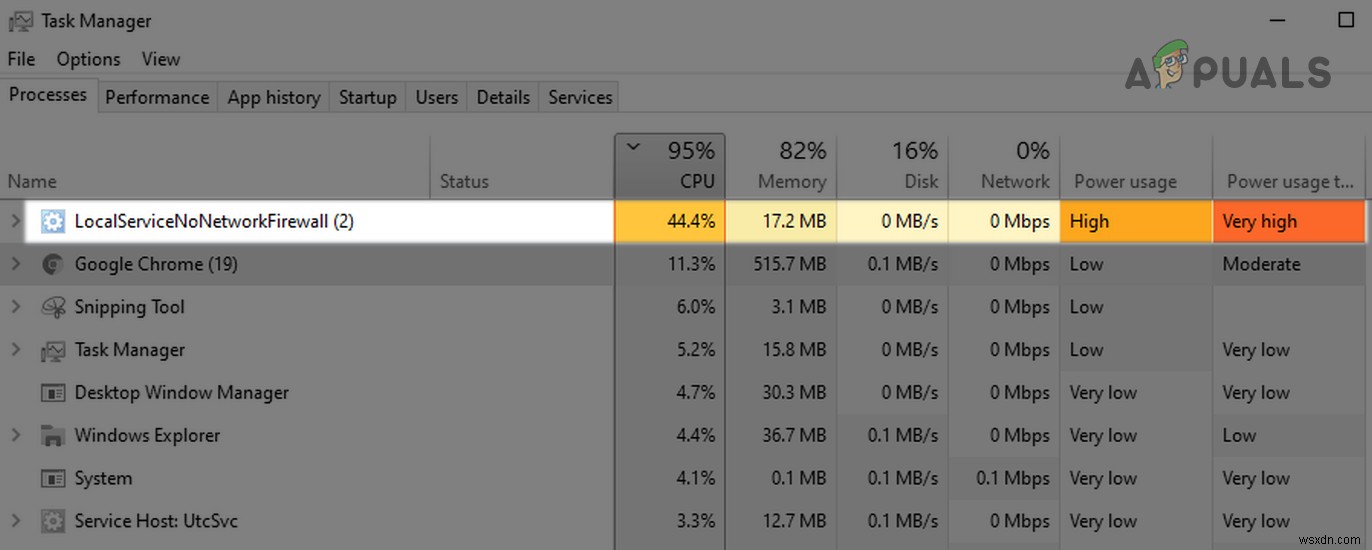  LocalserviceNoNetworkFirewall  คืออะไรและจะแก้ไขการใช้งาน CPU สูงได้อย่างไร 