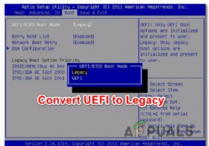 วิธีการแปลง UEFI เป็น BIOS รุ่นเก่าบน Windows (7, 8 และ 10)