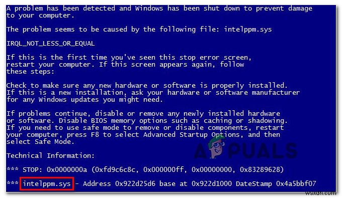 วิธีแก้ไข Intelppm.sys BSOD บน Windows 7,8 หรือ 10 