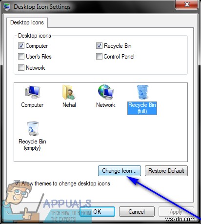 วิธีเปลี่ยนไอคอนถังรีไซเคิลใน Windows 7, 8, 8.1 และ 10 