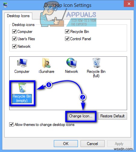วิธีเปลี่ยนไอคอนถังรีไซเคิลใน Windows 7, 8, 8.1 และ 10 