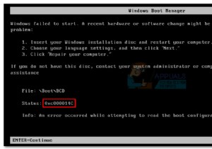 แก้ไข:ข้อผิดพลาด 0xc000014C บน Windows 7, 8 และ 10 