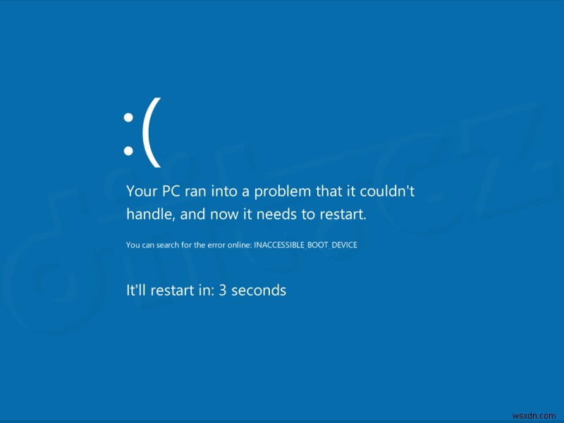 แก้ไข:หน้าจอสีน้ำเงิน INACCESSIBLE_BOOT_DEVICE บน Windows 7, 8 หรือ 10 