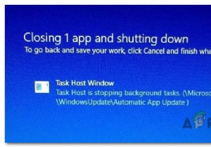 แก้ไข:Task Host Window ป้องกันการปิดเครื่องใน Windows 7/8/10 