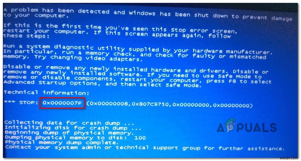 วิธีแก้ไข 0x0000007F BSOD (หน้าจอสีน้ำเงินแห่งความตาย) 