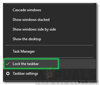 วิธีแก้ไข  ทาสก์บาร์ไม่ซ่อน  ใน Windows 7 