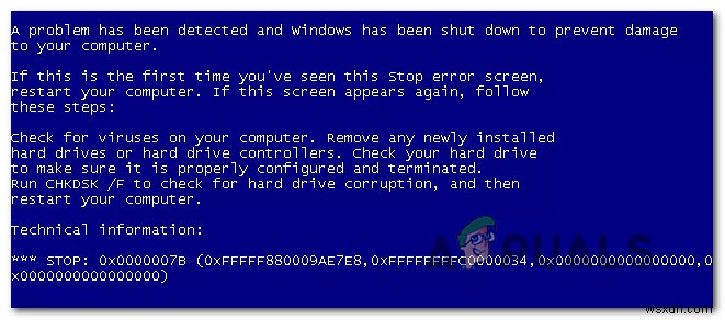 วิธีแก้ไข 0x0000007B BSOD 