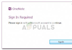 แก้ไข: ต้องลงชื่อเข้าใช้  บน OneNote ใน Windows 7 