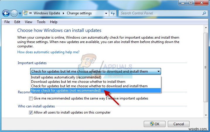 แก้ไข:อัปเดต Windows 7 ไม่ดาวน์โหลด 