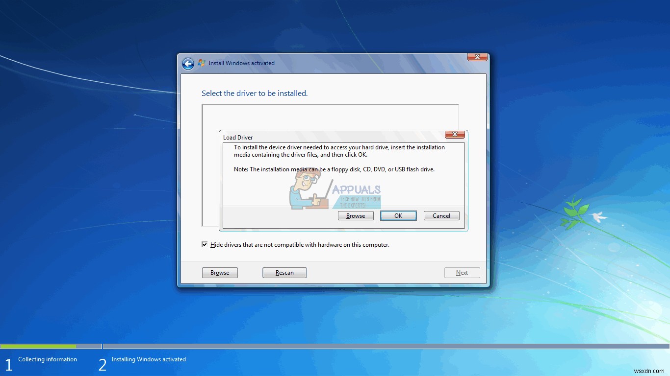 แก้ไข:ไม่พบฮาร์ดไดรฟ์ใน Windows 7 Installer 