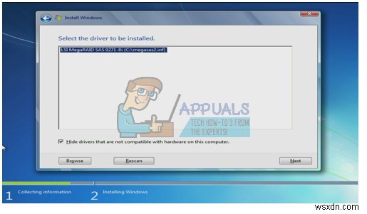 แก้ไข:ไม่พบฮาร์ดไดรฟ์ใน Windows 7 Installer 