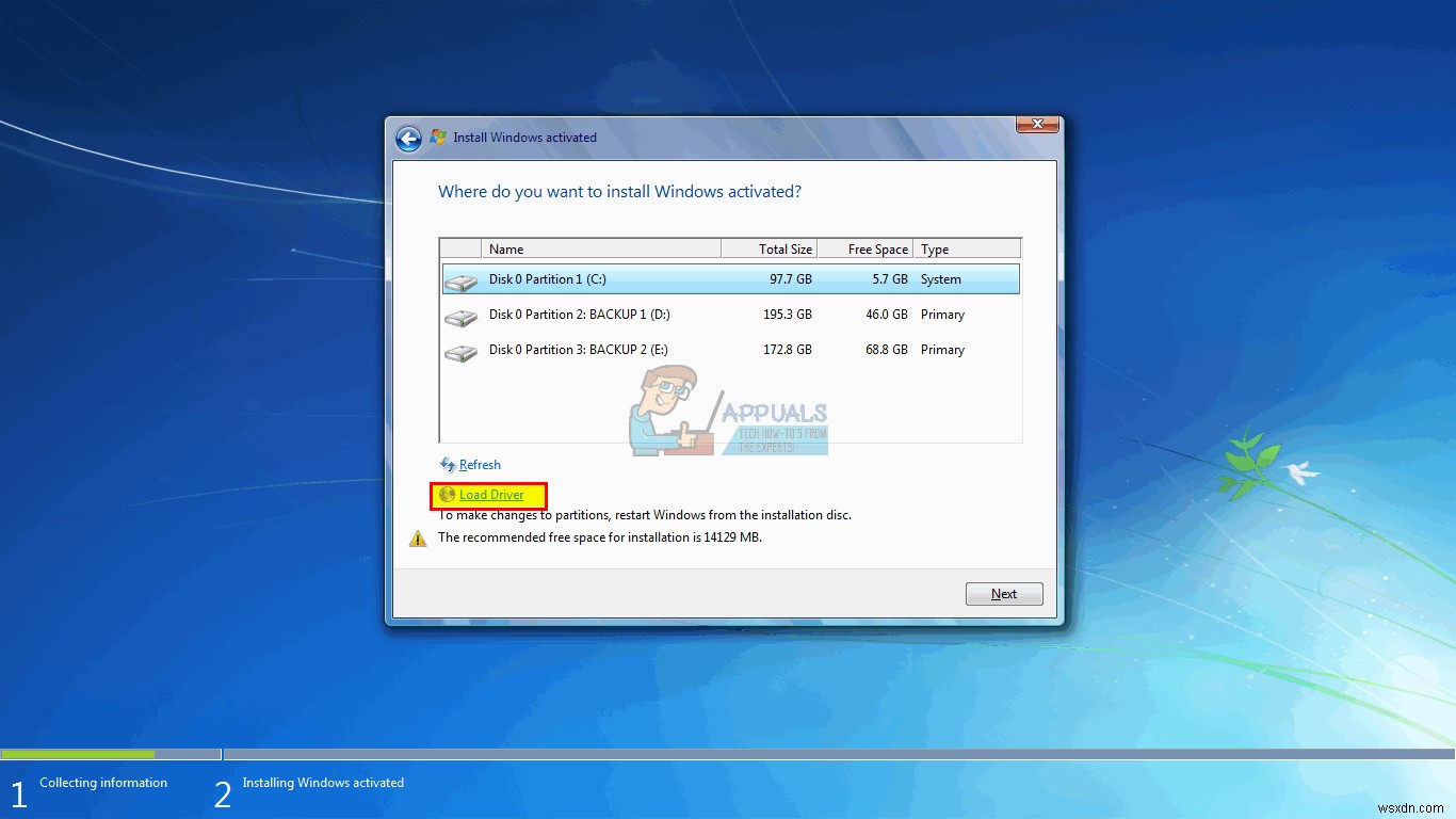 แก้ไข:ไม่พบฮาร์ดไดรฟ์ใน Windows 7 Installer 