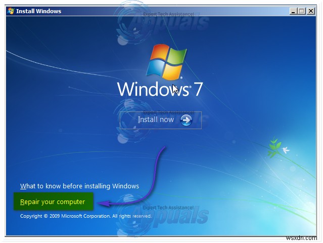 วิธีการ:การซ่อมแซมการเริ่มต้นระบบใน Windows 7 