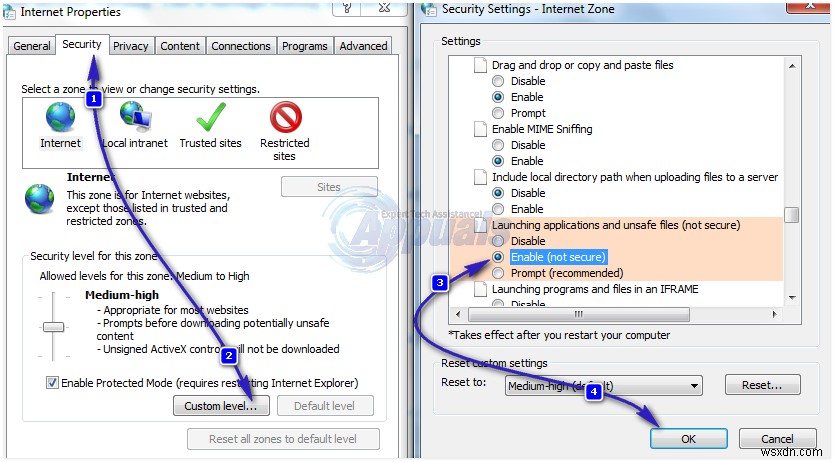 วิธีปิดการใช้งาน “เปิดไฟล์ – คำเตือนความปลอดภัย” ใน Windows 7 