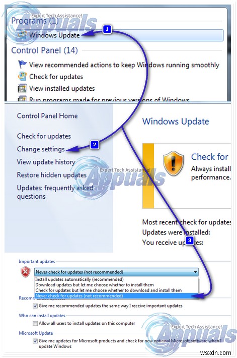 แก้ไข:Windows 7 ไม่สามารถตรวจสอบการอัปเดตได้ในขณะนี้ 