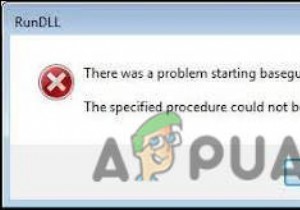 แก้ไข: ไม่พบขั้นตอนที่ระบุ  บน Windows 