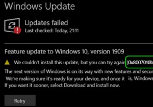 วิธีการแก้ไขข้อผิดพลาด Windows Update 0x8007010B? 