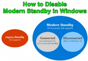 วิธีปิดการใช้งาน Modern Standby ใน Windows? 
