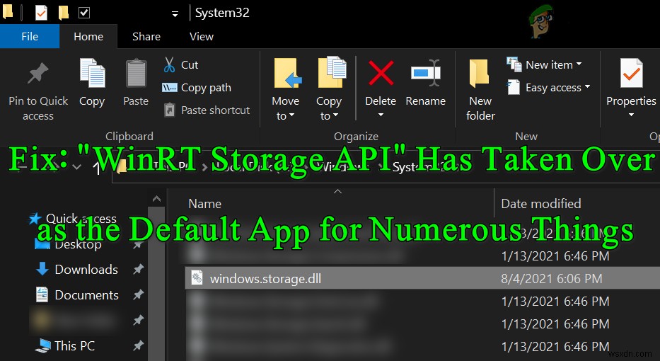 แก้ไข: WinRT Storage API  ได้เข้าครอบครองเป็นแอปเริ่มต้น 