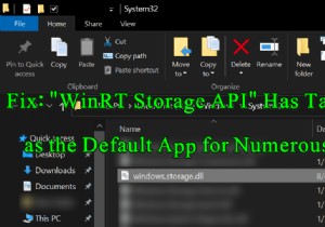 แก้ไข: WinRT Storage API  ได้เข้าครอบครองเป็นแอปเริ่มต้น 
