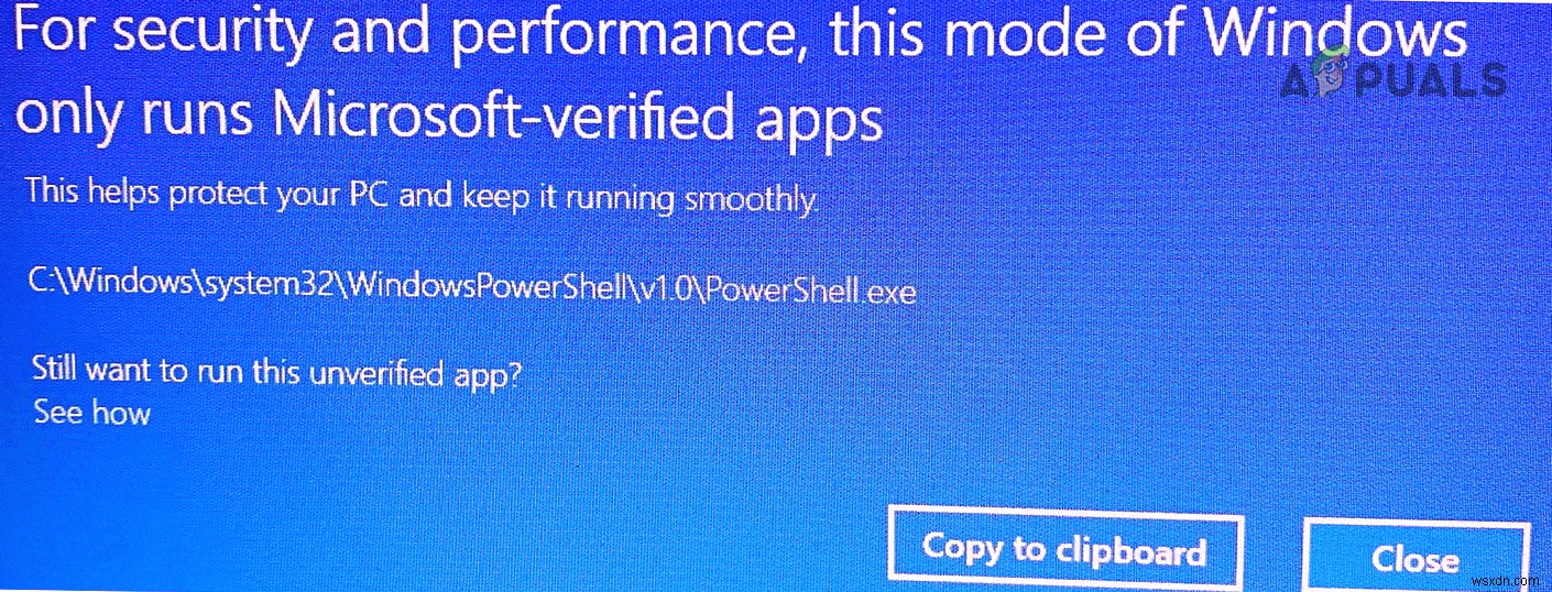 วิธีแก้ไข  PowerShell.exe ไม่ใช่ Microsoft-Verified App  บน Windows 10 