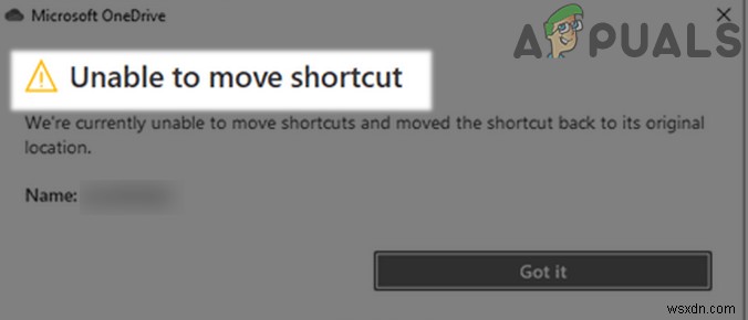 วิธีแก้ไข  ไม่สามารถย้ายทางลัด  ใน OneDrive? 