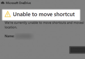 วิธีแก้ไข  ไม่สามารถย้ายทางลัด  ใน OneDrive? 